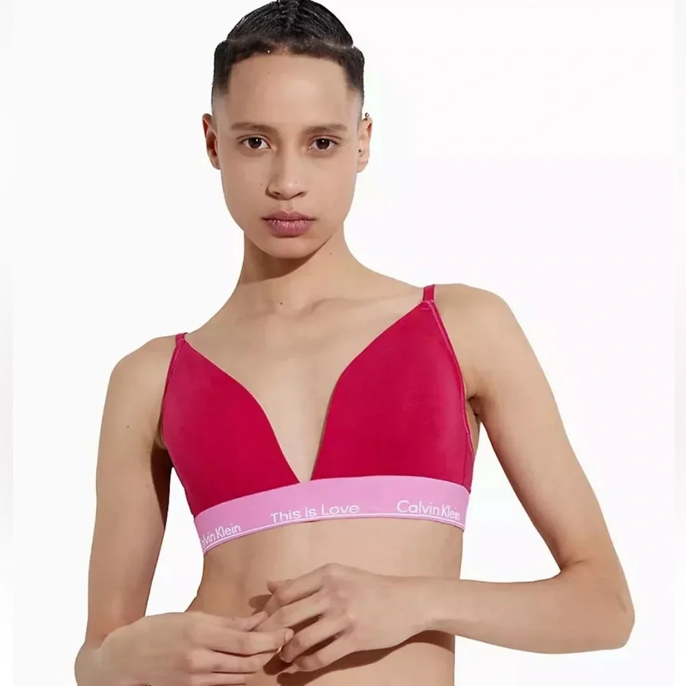 NWT Calvin Klein This Is Love Tonal Lightly Lined Triangle Bralette - Picture 1 of 4